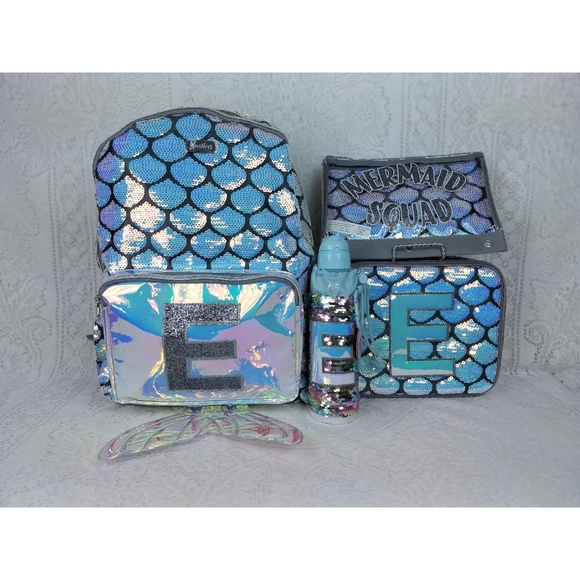 Justice Mermaid School Backpack Initial Letter H Justice Mermaid School Backpack Initial Letter H